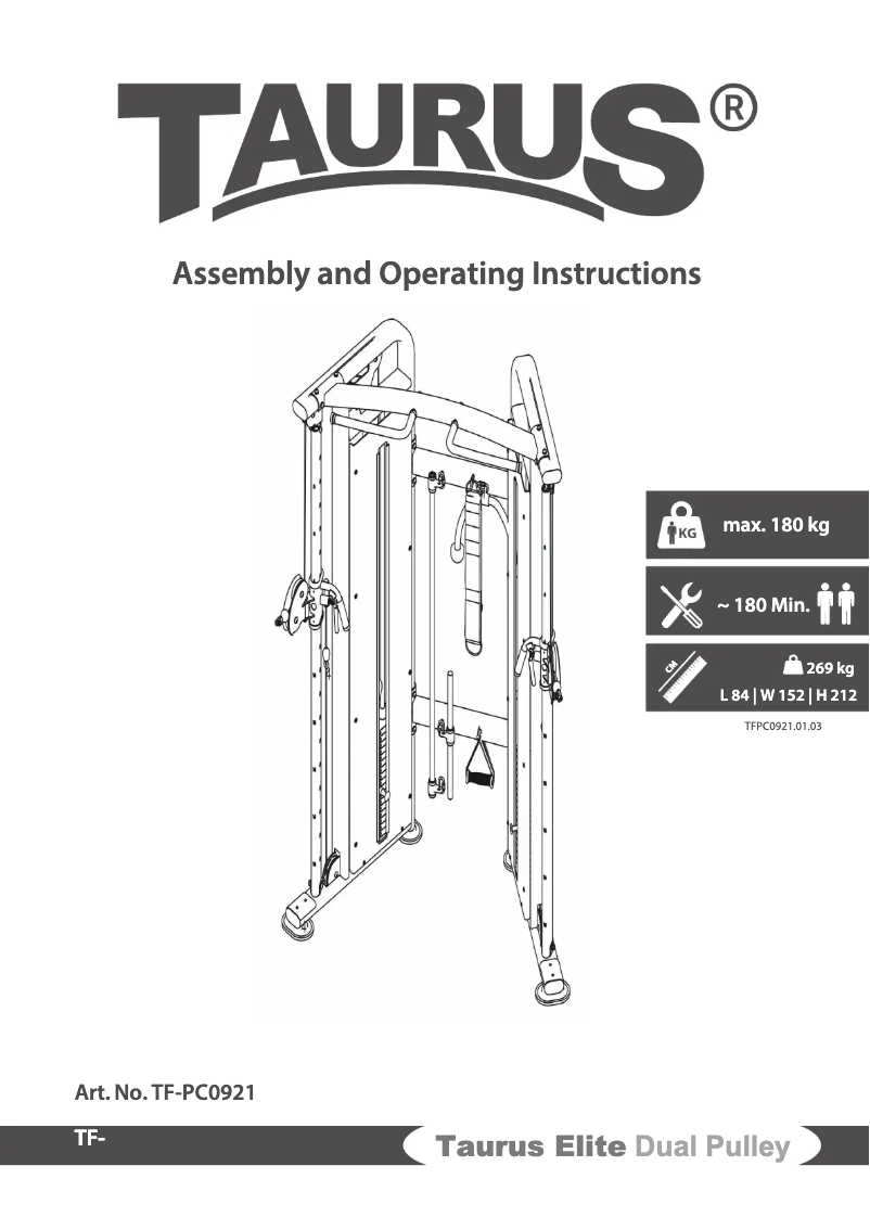 Página nº 1 - Manual de usuario Taurus Elite Dual Pulley