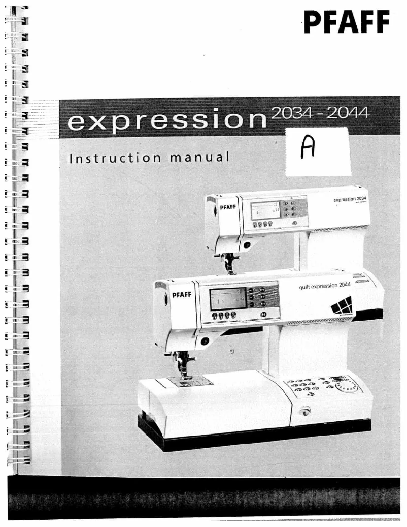 Página 1 del manual Manual de usuario Pfaff expression 2044