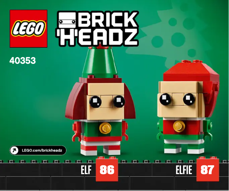 Página 1 del manual Instrucciones visuales Lego Brickheadz 40353