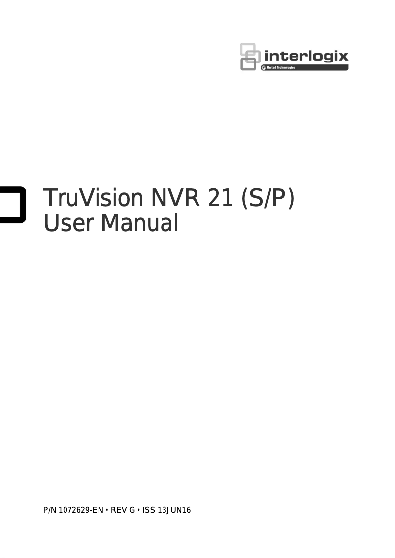 Página 1 del manual Manual de usuario Interlogix TruVision TVN-2132P