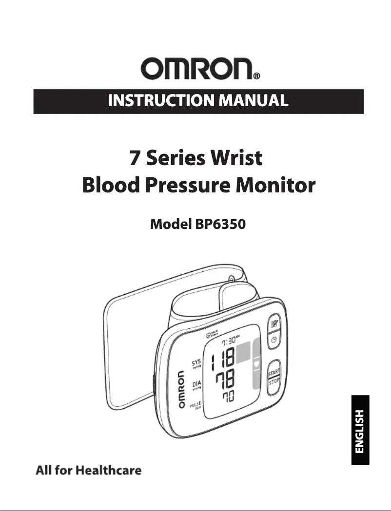 Página 1 del manual Manual de usuario Omron BP6350