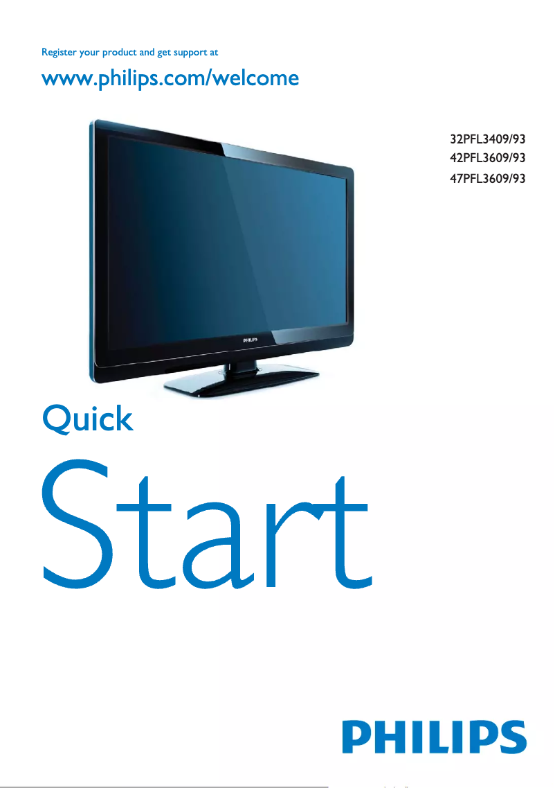 Página 1 del manual Guía de inicio rápido Philips 32PFL3409