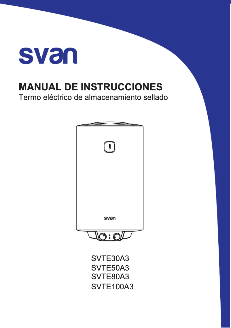 Página 1 del manual Manual de usuario SVAN SVTE30A3