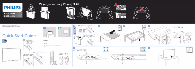 Página 1 del manual Guía de inicio rápido Philips 55PUS6554
