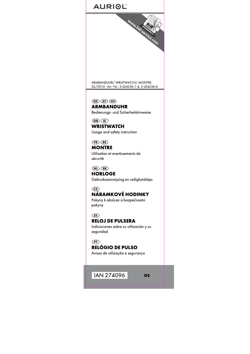 Imagen de la primera página del manual del dispositivo IAN 274096