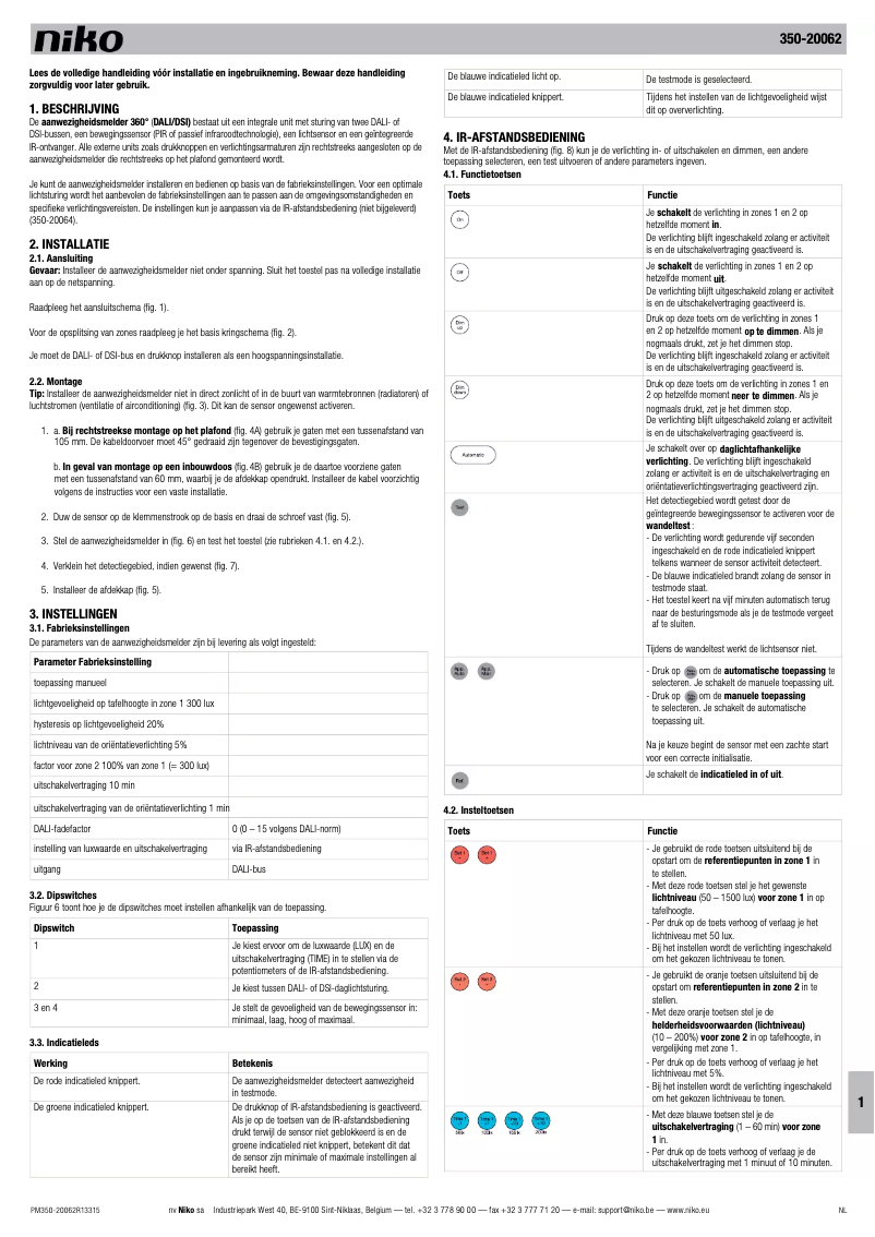 Imagen de la primera página del manual del dispositivo 350-20062