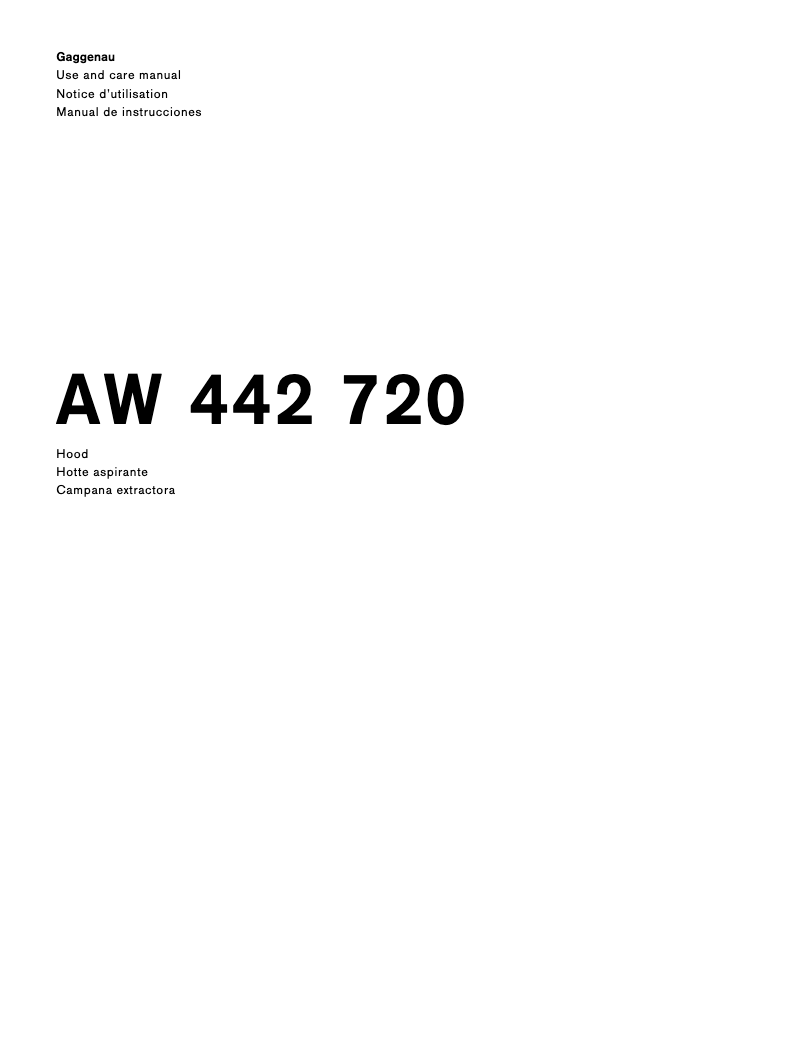 Imagen de la primera página del manual del dispositivo AW442720