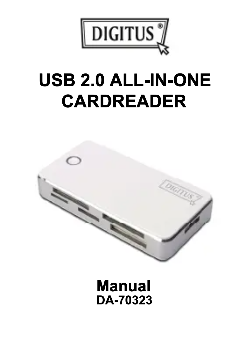 Imagen de la primera página del manual del dispositivo DA-70323