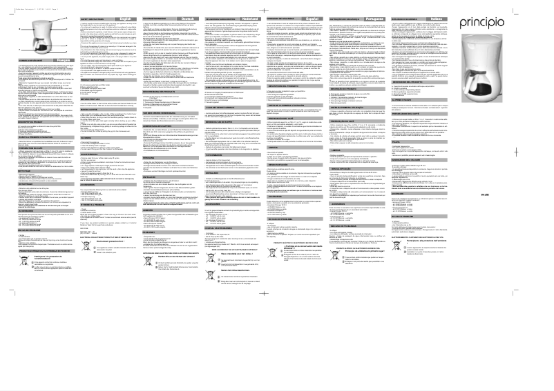 Página 1 del manual Manual de usuario Tefal Principio 10 CM302010