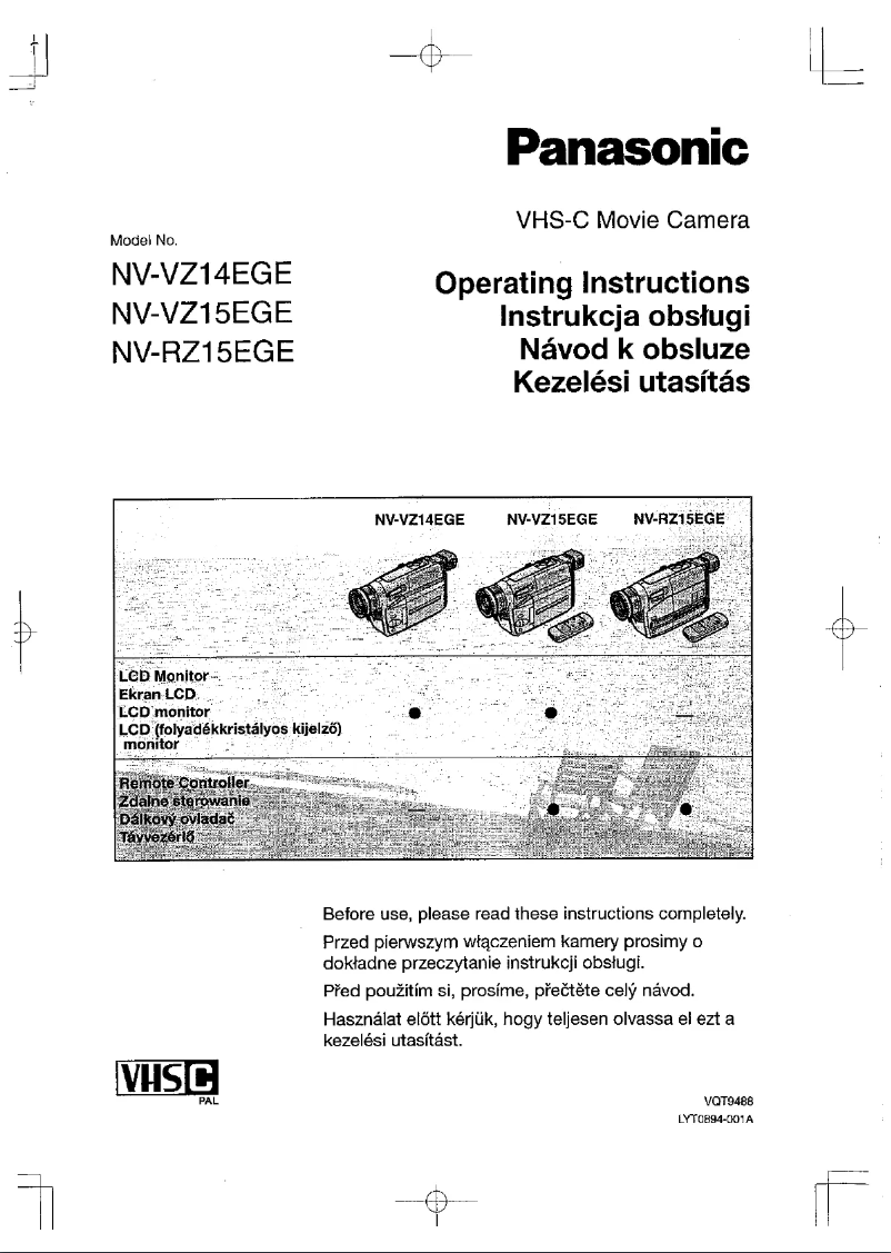 Imagen de la primera página del manual del dispositivo NV-RZ15EGE