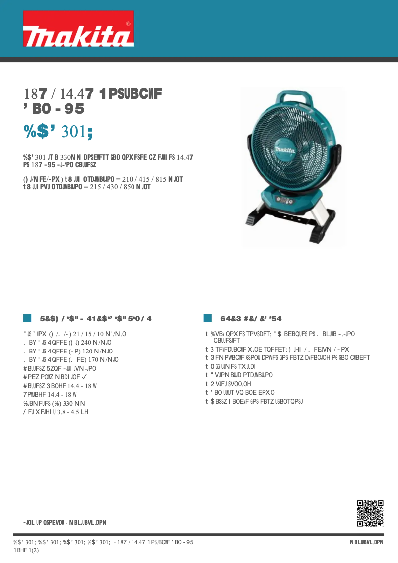 Imagen de la primera página del manual del dispositivo DCF301Z