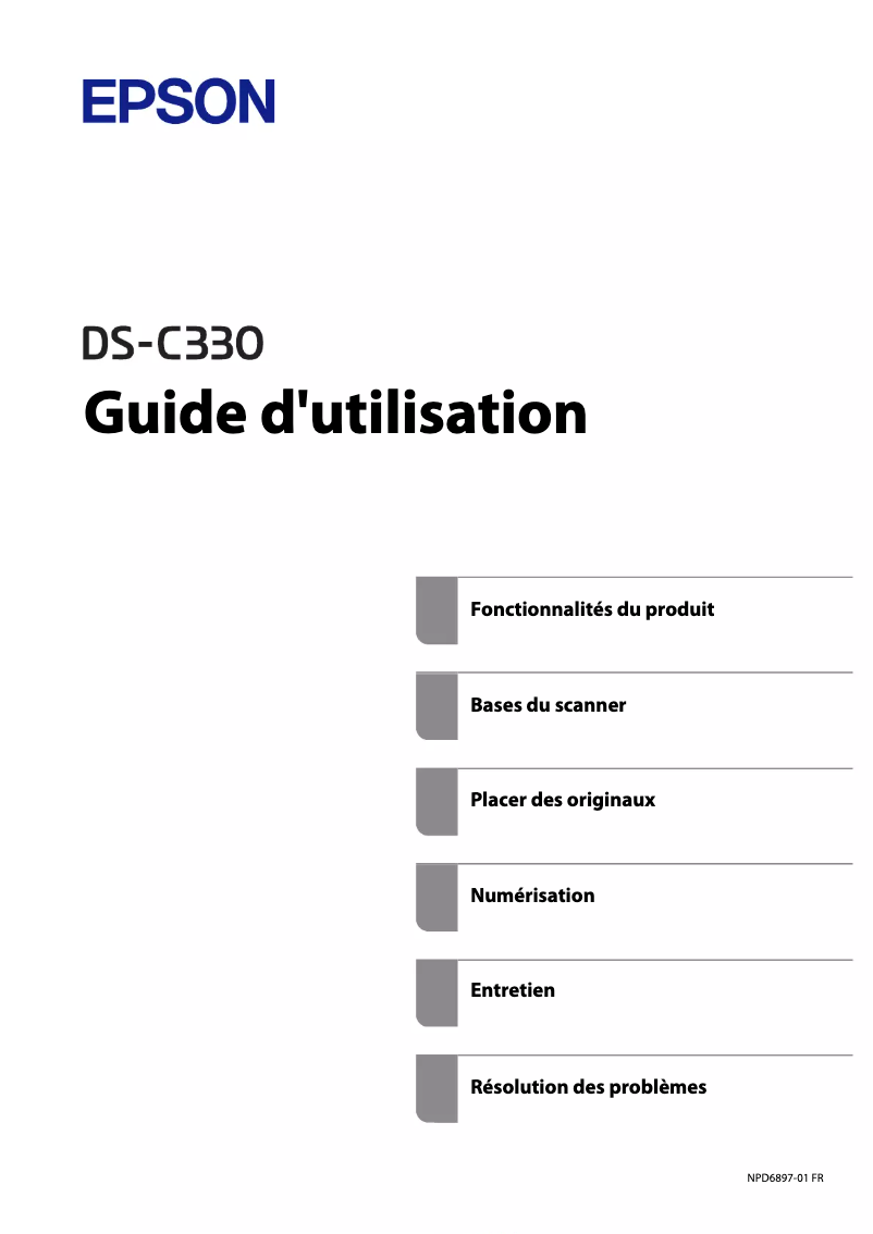 Imagen de la primera página del manual del dispositivo DS-C330