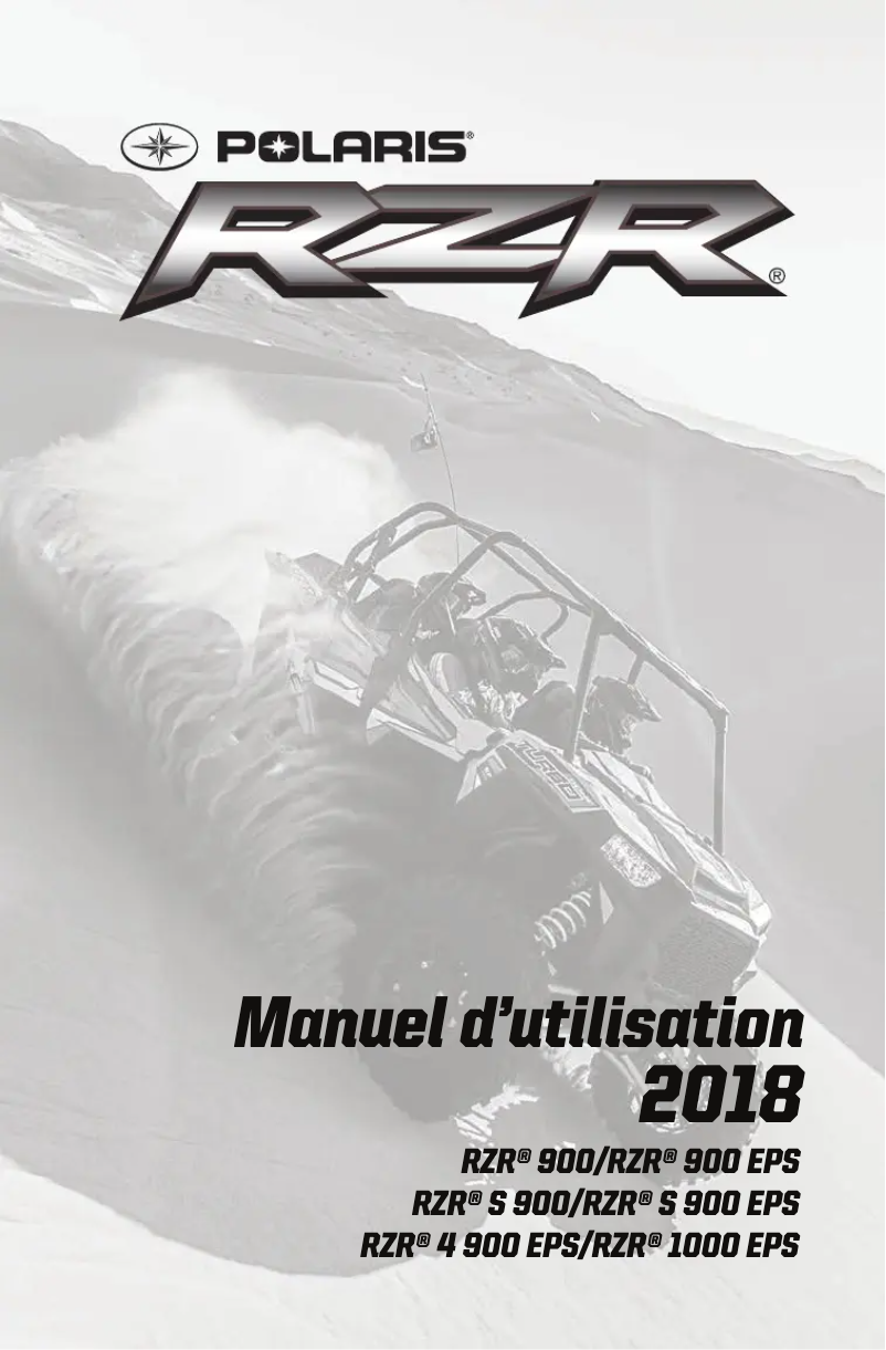 Imagen de la primera página del manual del dispositivo RZR S 1000 EPS (2018)