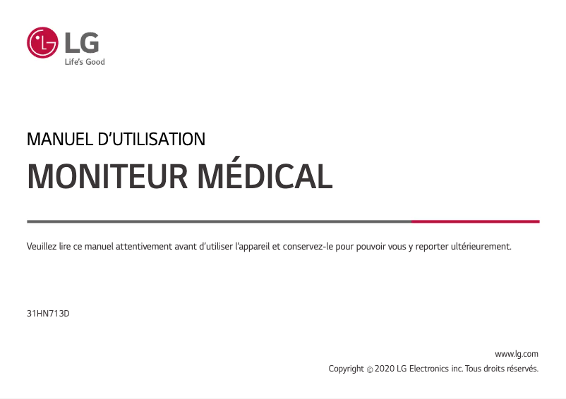 Imagen de la primera página del manual del dispositivo 31HN713D