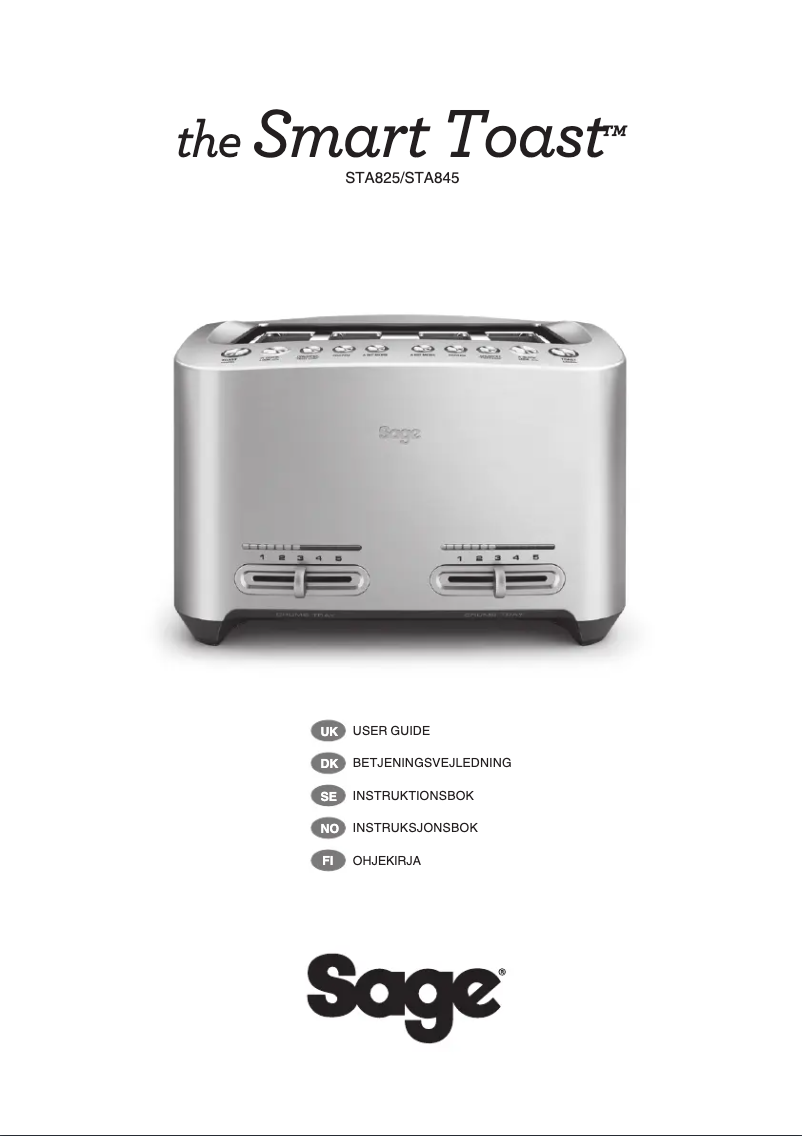 Imagen de la primera página del manual del dispositivo the Smart Toast STA845