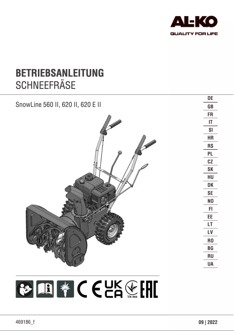 Página 1 del manual Manual de usuario AL-KO SnowLine 560 II