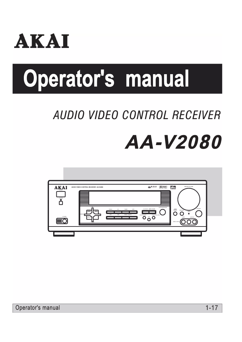 Página nº 1 - Manual de usuario AKAI AA-V2080