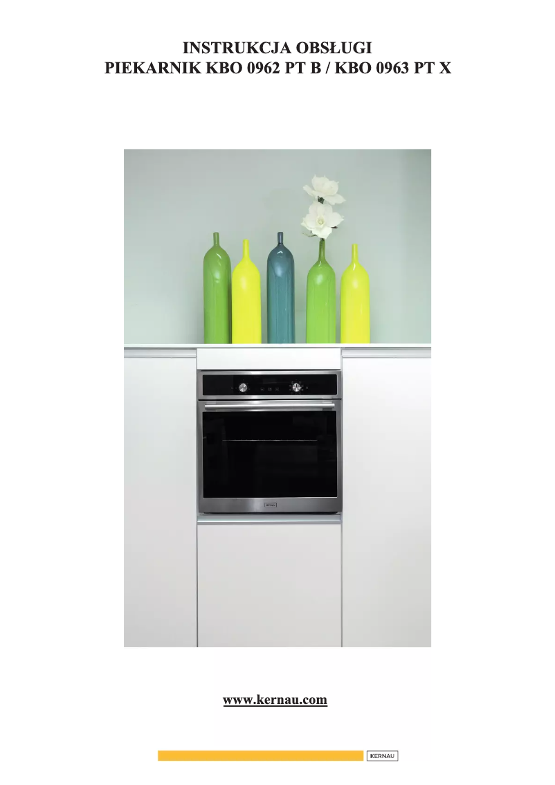 Imagen de la primera página del manual del dispositivo KBO0962PTB