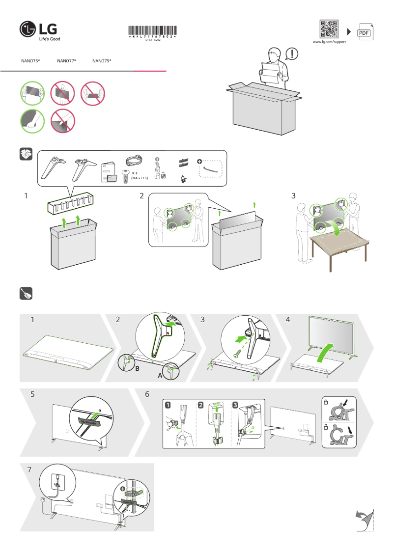 Imagen de la primera página del manual del dispositivo 43NANO796PB