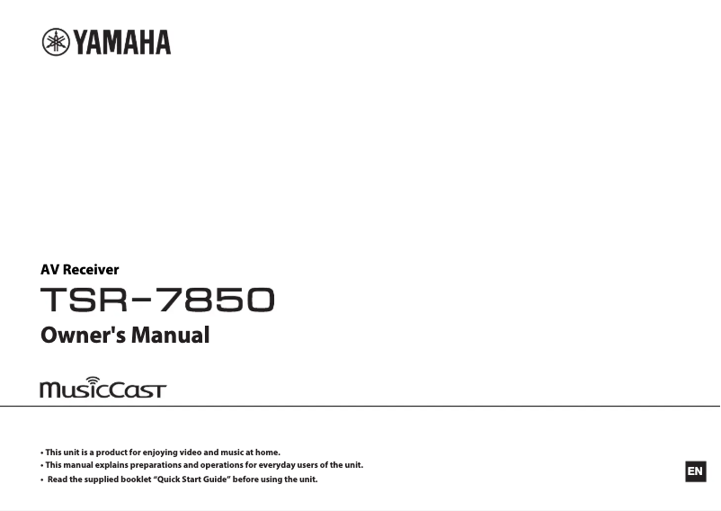 Página 1 del manual Manual de usuario Yamaha TSR-7850