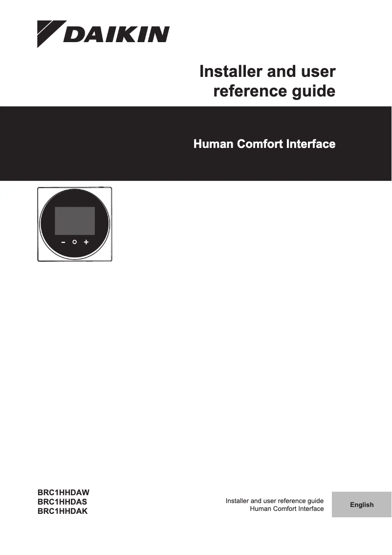 Página nº 1 - Guía de instalación Daikin BRC1HHDAW