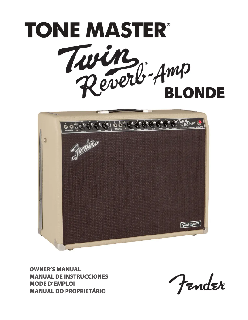 Página nº 1 - Manual de usuario Fender Tone Master Twin Reverb Blonde