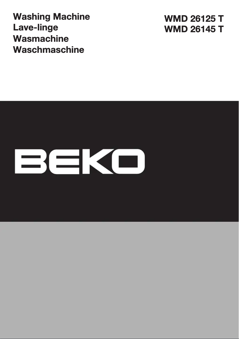 Página 1 del manual Manual de usuario Beko WMD 26145 T