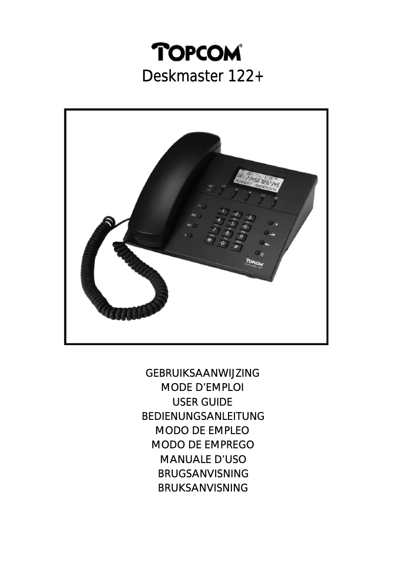 Página 1 del manual Manual de usuario Topcom Deskmaster 122plus