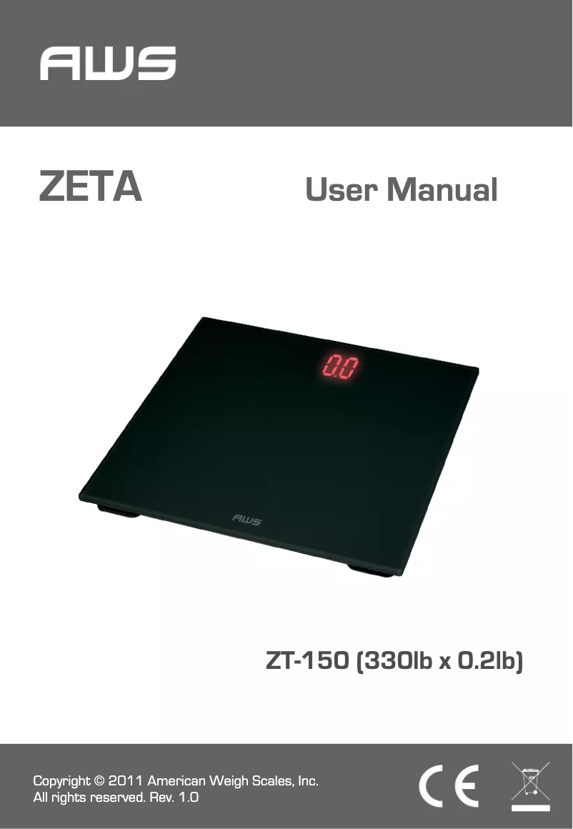 Página 1 del manual Manual de usuario AWS ZETA ZT-150