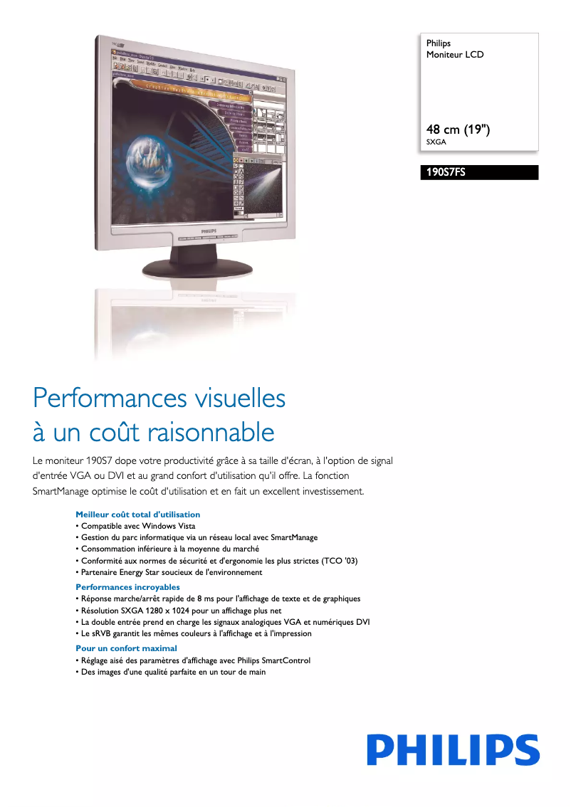 Imagen de la primera página del manual del dispositivo 190S7FS