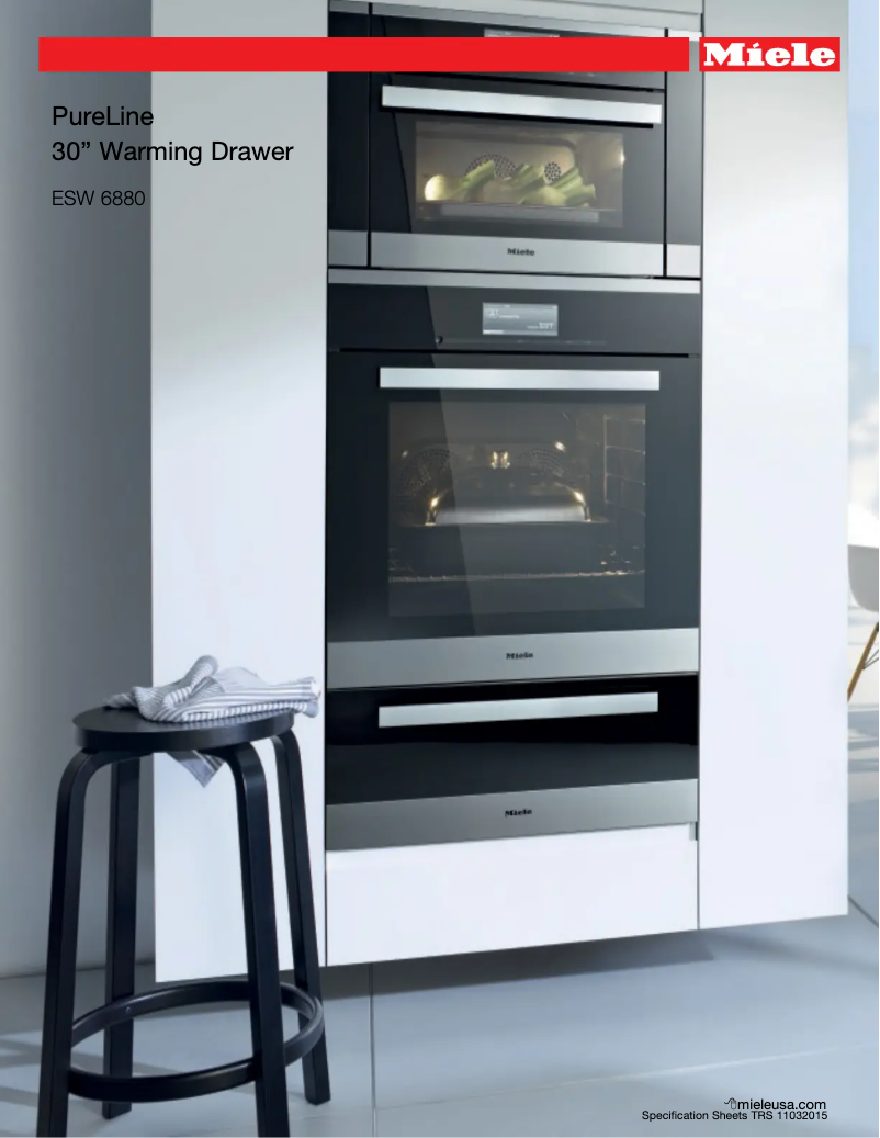 Página 1 del manual Ficha técnica Miele ESW 6880 CLST