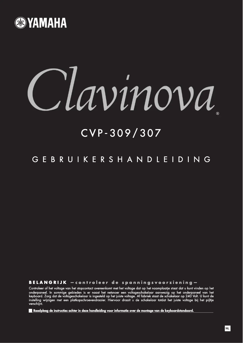 Imagen de la primera página del manual del dispositivo Clavinova CVP-309