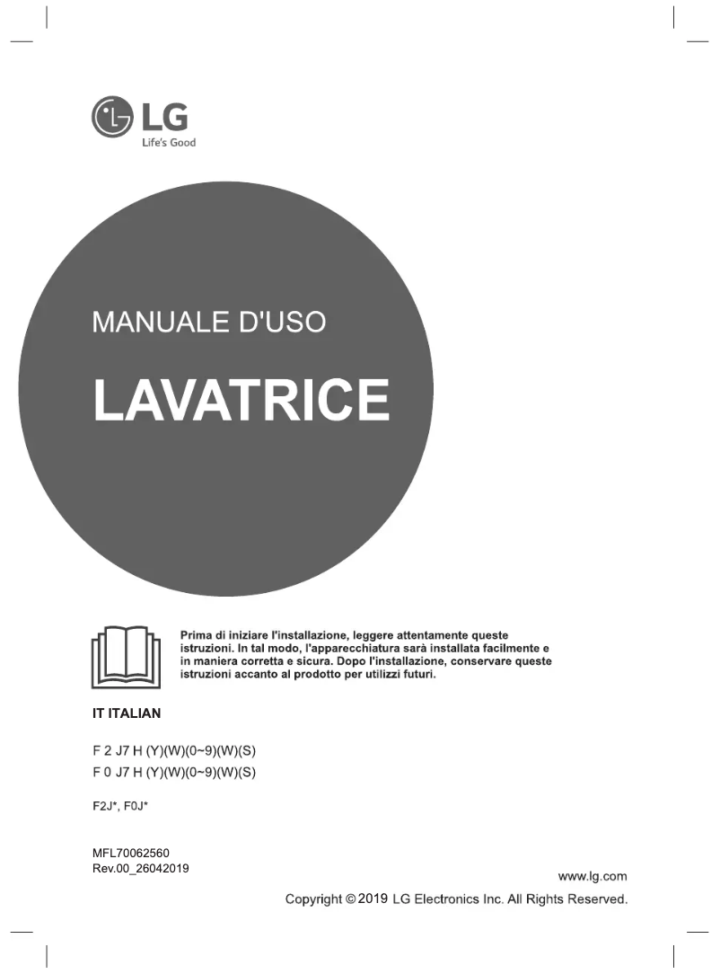 Imagen de la primera página del manual del dispositivo F2J7HY1W