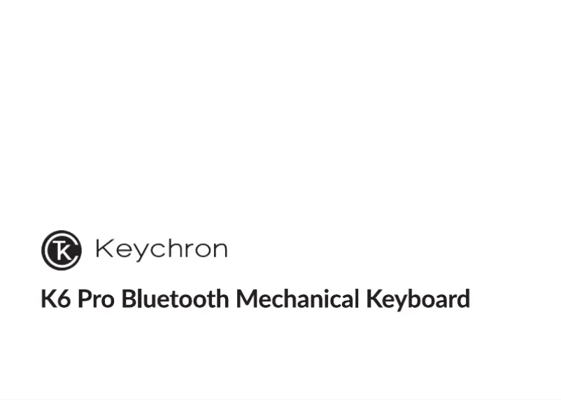 Página nº 1 - Manual de usuario Keychron K6 Pro