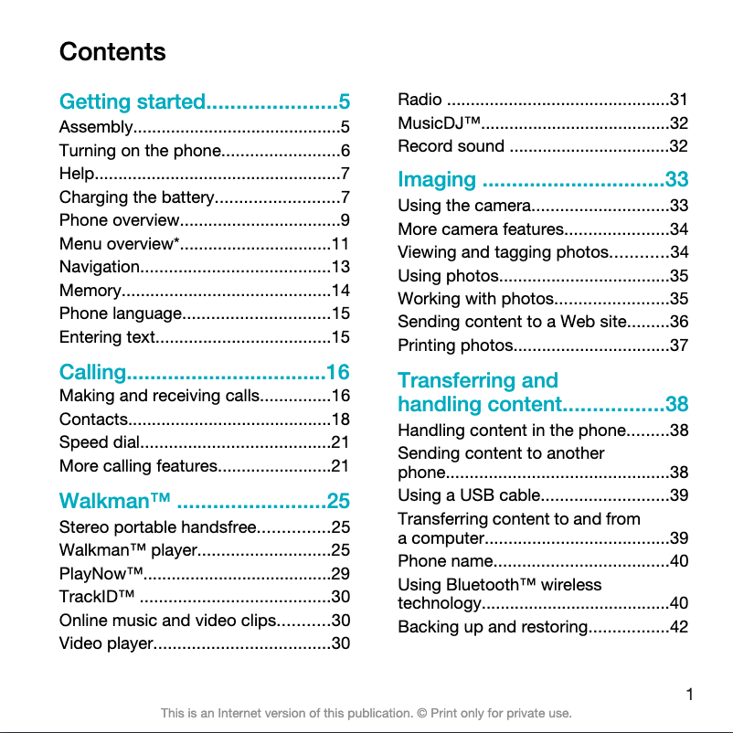 Imagen de la primera página del manual del dispositivo W508