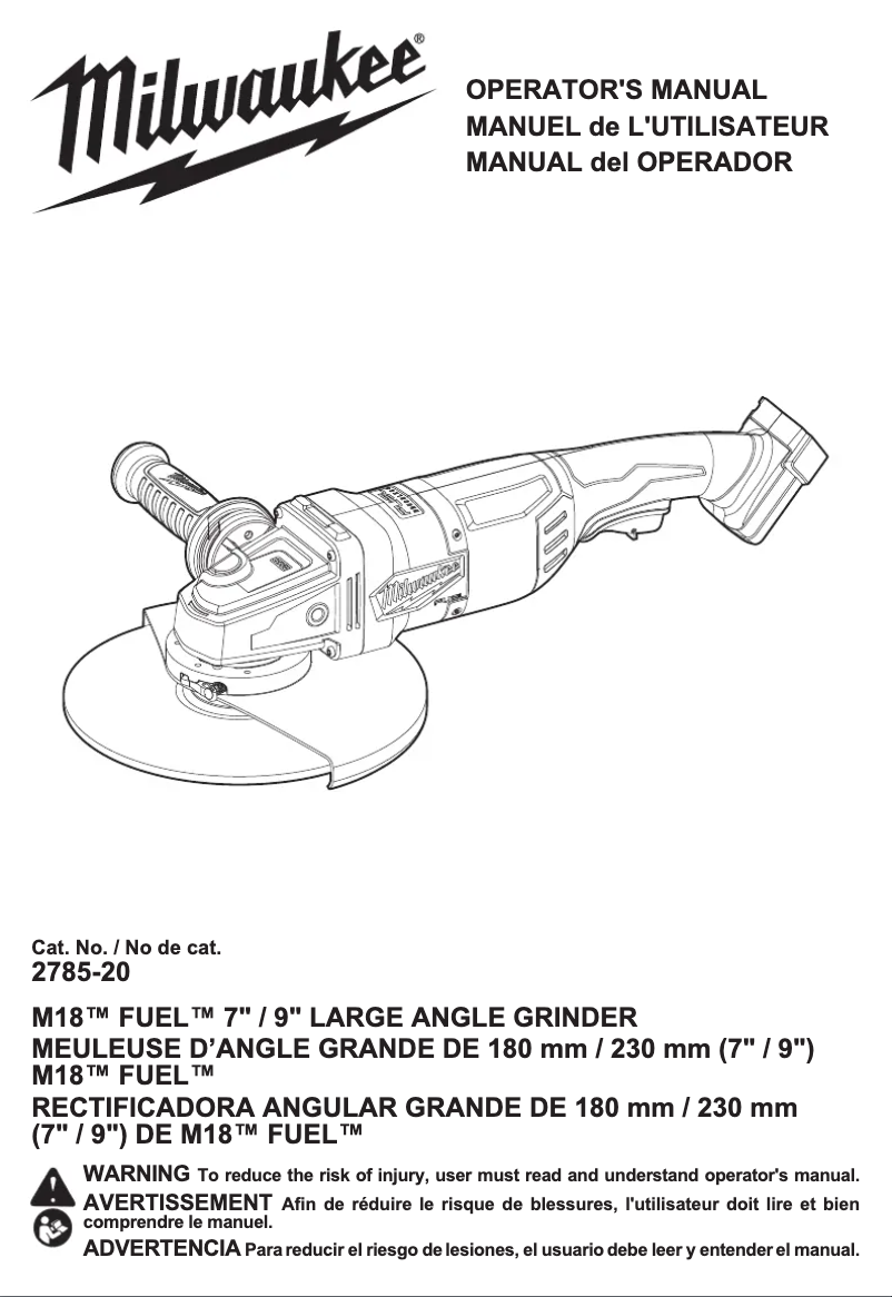 Página 1 del manual Manual de usuario Milwaukee M18 Fuel 2785-22