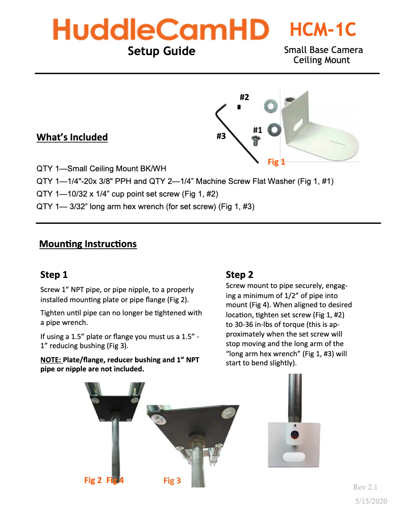 Página 1 del manual Manual de usuario HuddleCamHD HCM-1