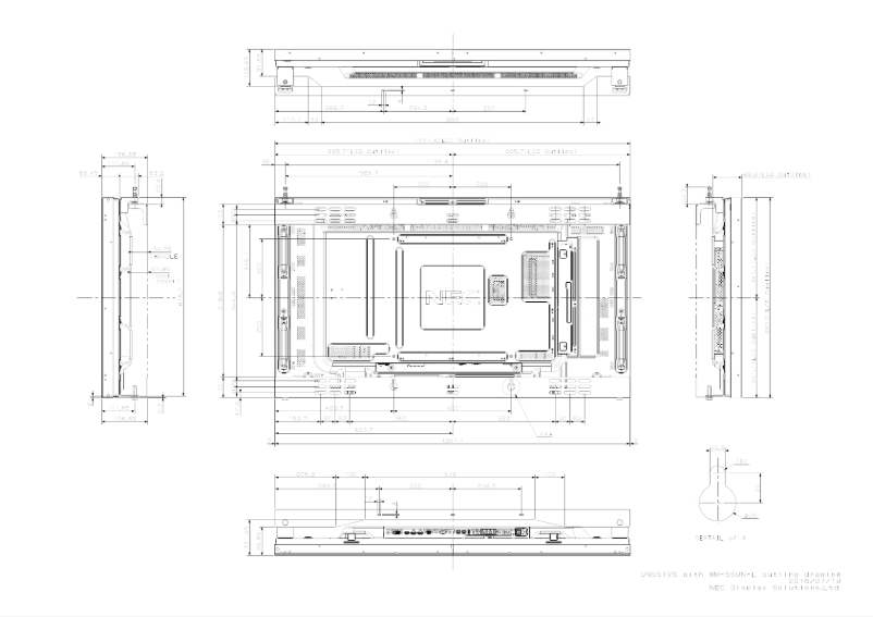 Imagen de la primera página del manual del dispositivo MultiSync UN551VS