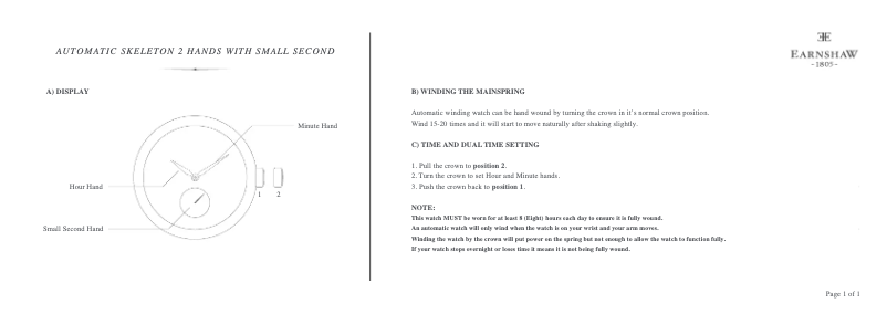 Imagen de la primera página del manual del dispositivo Westminster ES-8041-05