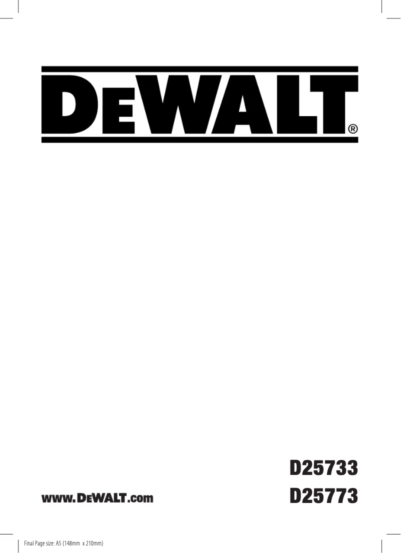 Página 1 del manual Manual de usuario DeWalt D25773