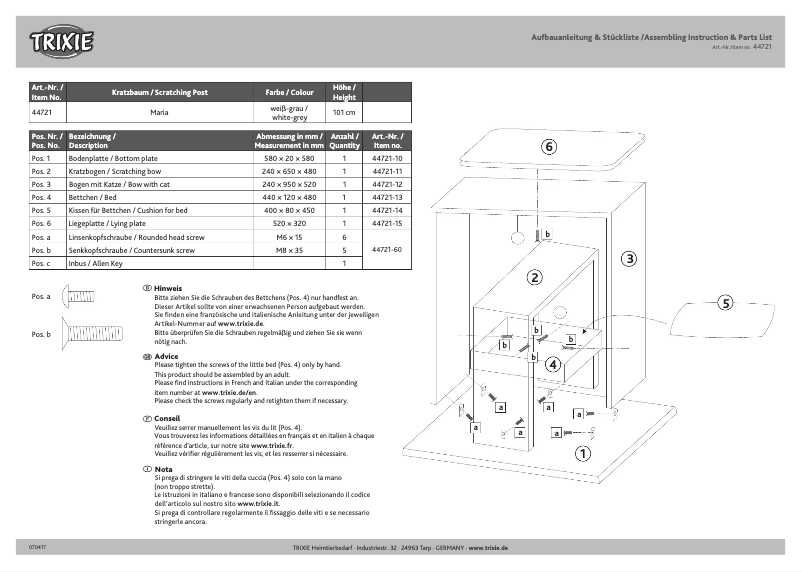 Imagen de la primera página del manual del dispositivo Maria