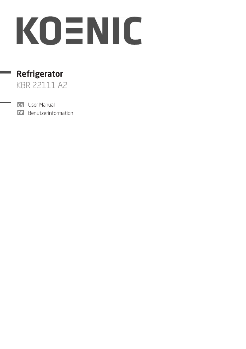 Página nº 1 - Manual de usuario Koenic KBR 22111 A2