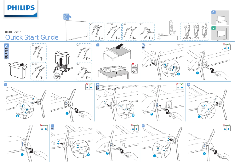 Imagen de la primera página del manual del dispositivo 8100 series 43PUT8135