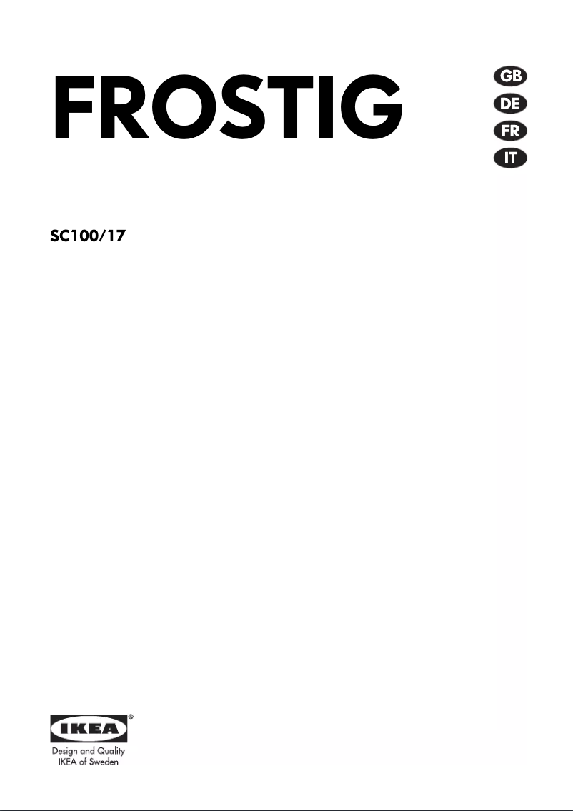 Imagen de la primera página del manual del dispositivo Frostig SC100/17