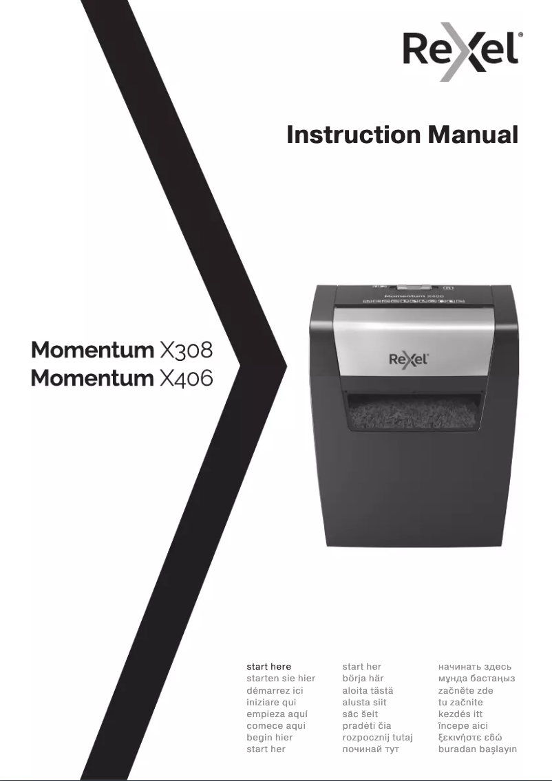 Imagen de la primera página del manual del dispositivo Momentum X308