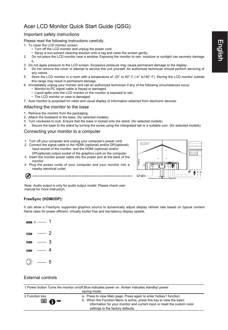Imagen de la primera página del manual del dispositivo VG270P