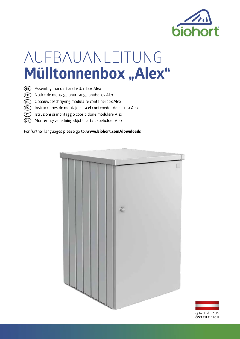 Imagen de la primera página del manual del dispositivo Alex