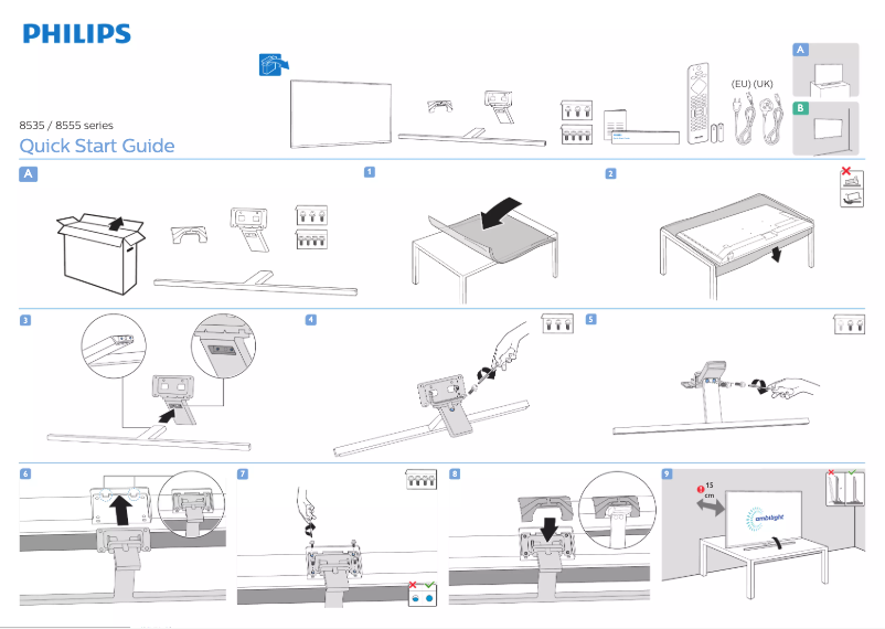 Imagen de la primera página del manual del dispositivo 43PUS8555