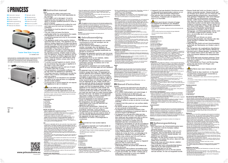 Imagen de la primera página del manual del dispositivo Steel Style 142389