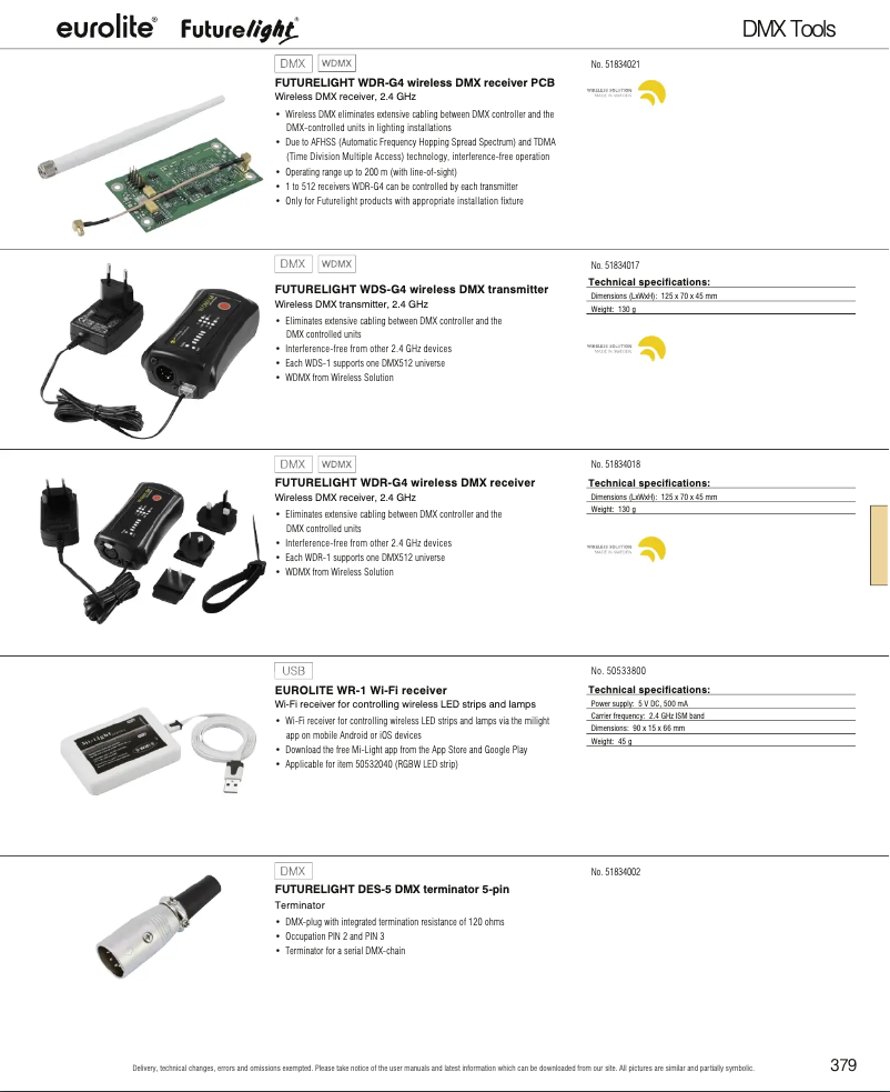 Página nº 1 - Catálogo Eurolite WR-1